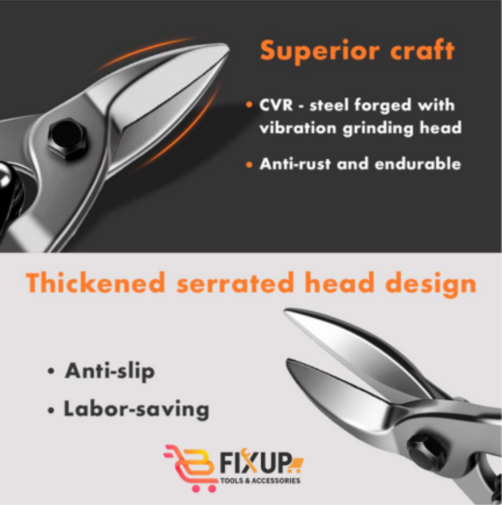 CR-V Aviation Snip Cut Aviation Tin Snips Cutting Shears For Metal Aluminium Sheet