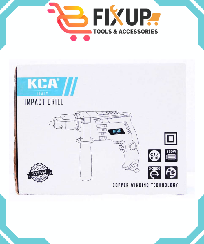 KCA ITALY IMPACT DRILL 13mm 850w BEST QUALITY KCA ITALY DRILL MACHINE WITH DRILL CLEANING BRUSH ,DRILL KEY,EXTRA CARBONS