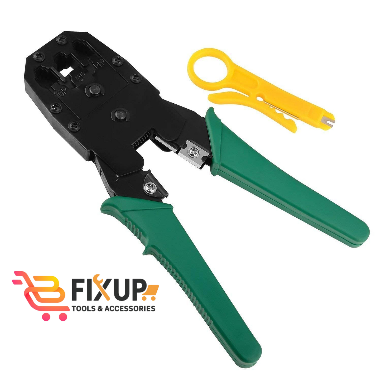 3 in 1 Modular Crimping Tool for cuts, strips ,and crimps 8p8c / Rj-45 ,6p6c /Rj12 ,6p4c /Rj-11, 4p4c & 4p2c in one tool