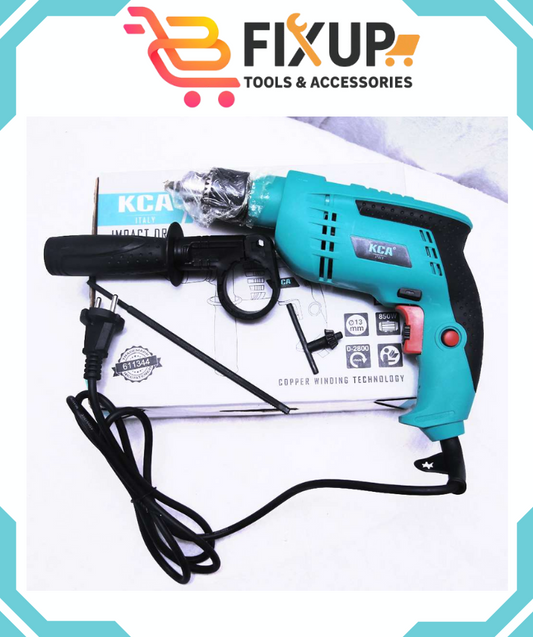 KCA ITALY IMPACT DRILL 13mm 850w BEST QUALITY KCA ITALY DRILL MACHINE WITH DRILL CLEANING BRUSH ,DRILL KEY,EXTRA CARBONS